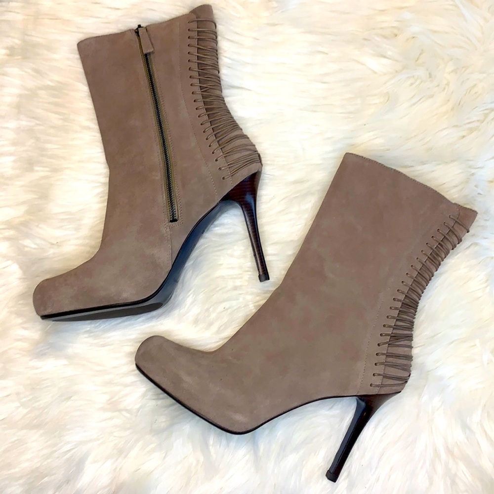 Cole Haan Taupe Heeled Boots